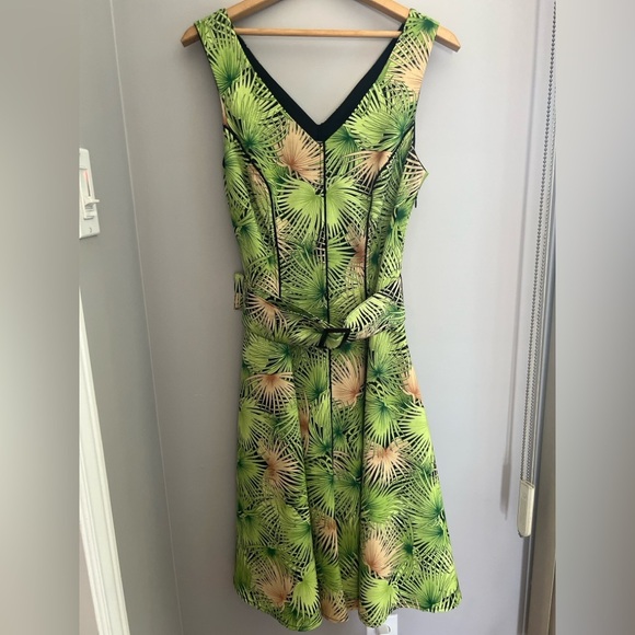 Linea Domani Tropical Print Dress 6P - Picture 1 of 12